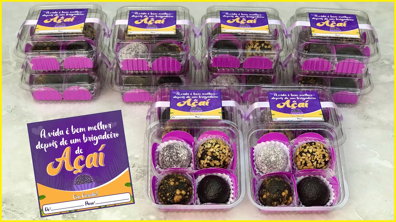 BRIGADEIROS DE AÇAÍ NA CAIXINHA - FAÇA E VENDA, GANHE UMA RENDA EXTRA