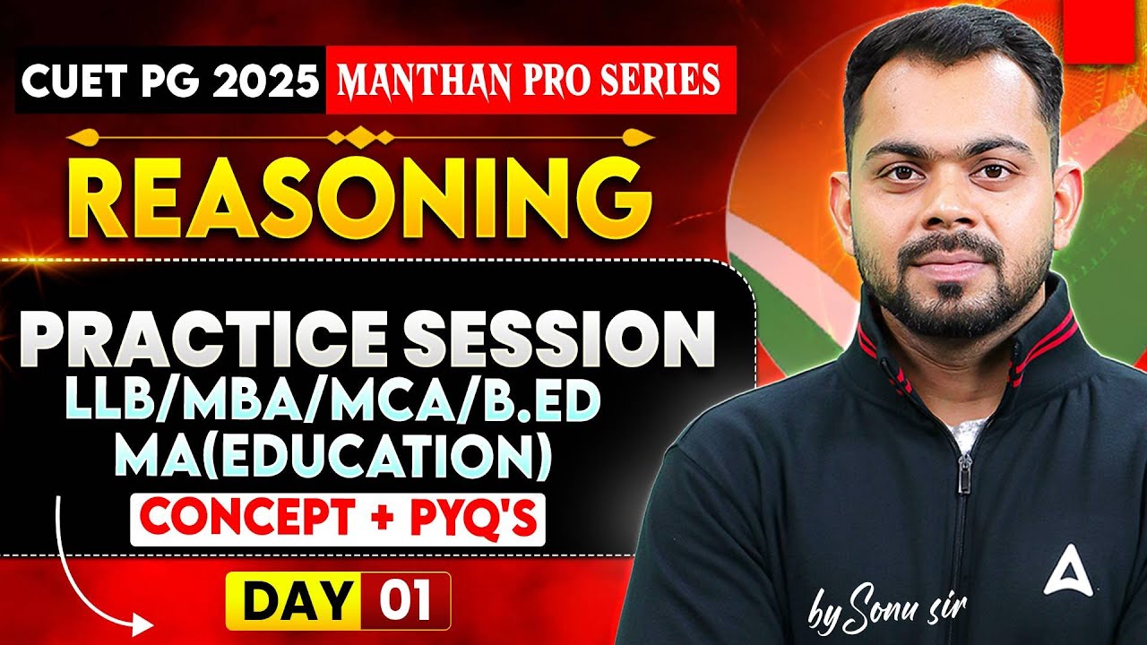 CUET PG Reasoning Practice Session 2025 | CUET PG LLB/MBA/MCA/B.Ed #1