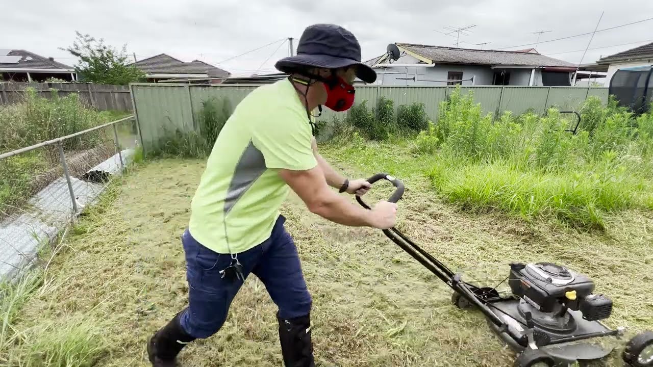 This yard was and ABSOLUTE MESS #realtimemowing