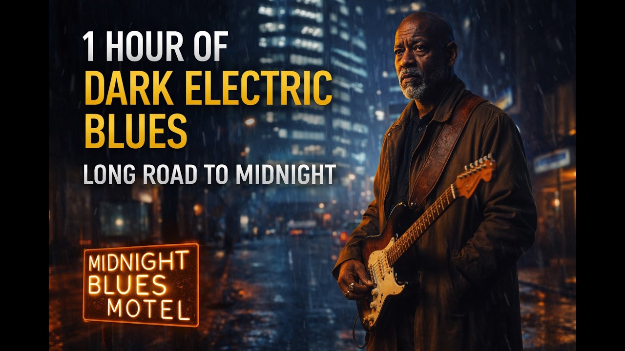 1 Hour of Dark Electric Blues | Long Road to Midnight | Midnight Blues Motel