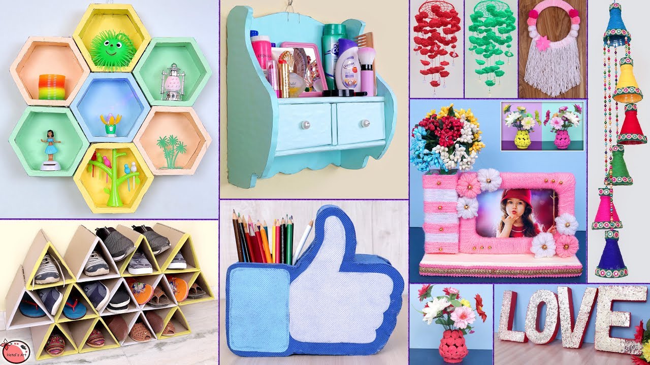 10 UseFull !! DIY ROOM DECOR & ORGANIZER || Handmade Things