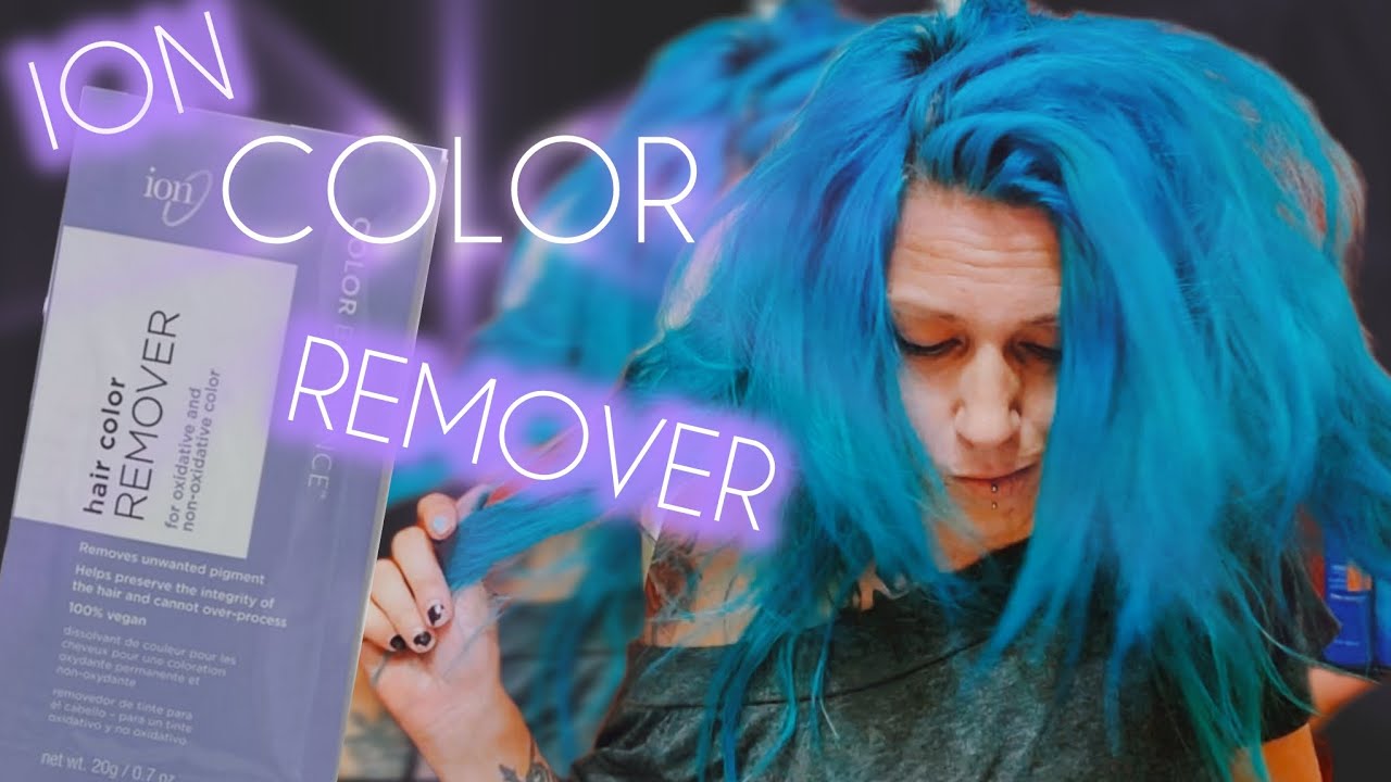 TRYING ION COLOR REMOVER on BLUE HAIR!