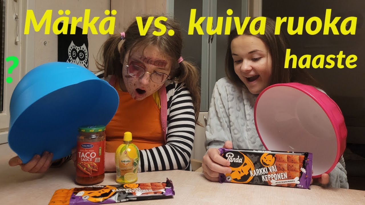 Halloween KUIVA vs MÄRKÄ RUOKAHAASTE