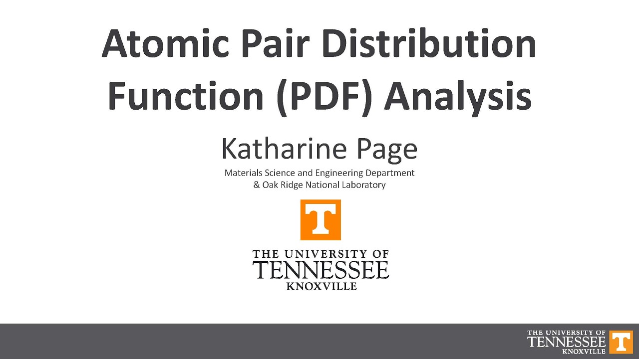 Atomic Pair Distribution Function (PDF) Analysis | NNSS 2025