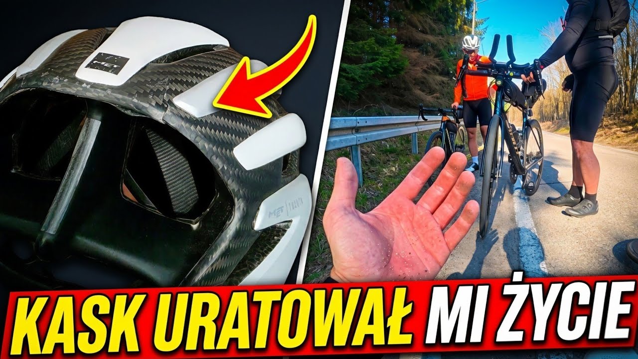 300 km ROWEREM z Katowic do Rzeszowa - Kask ratuje mi życie... Wypadek, kt&oacute;rego nie dało się uniknąć