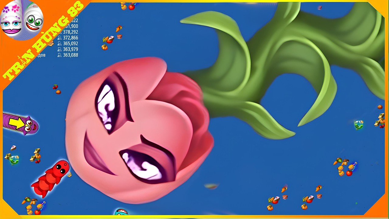 🐍WORMSZONE.IO | ГИГАНТСКАЯ ЗМЕЯ-ПОЛЗУЧОК ТОП 01 / Эпический геймплей Worms Zone! | Trần H&ugrave;ng 83