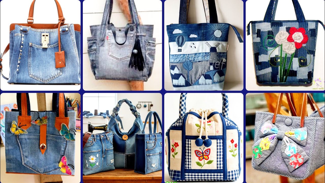 Most stylish denim handmade different fabric and stunning ideas for girls/women 
