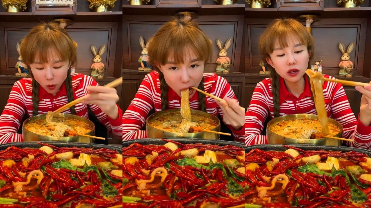 ASMR SPICY MALA HOT POT MUKBANG | EXTREME HOT NOODLES & CHILI CHALLENGE | EATING SHOW