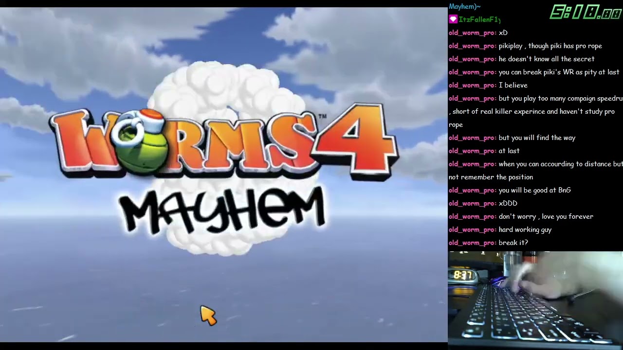 Worms 4: Mayhem - Speedrun (Tutorial%, Glitchless) 8:14 [WR]