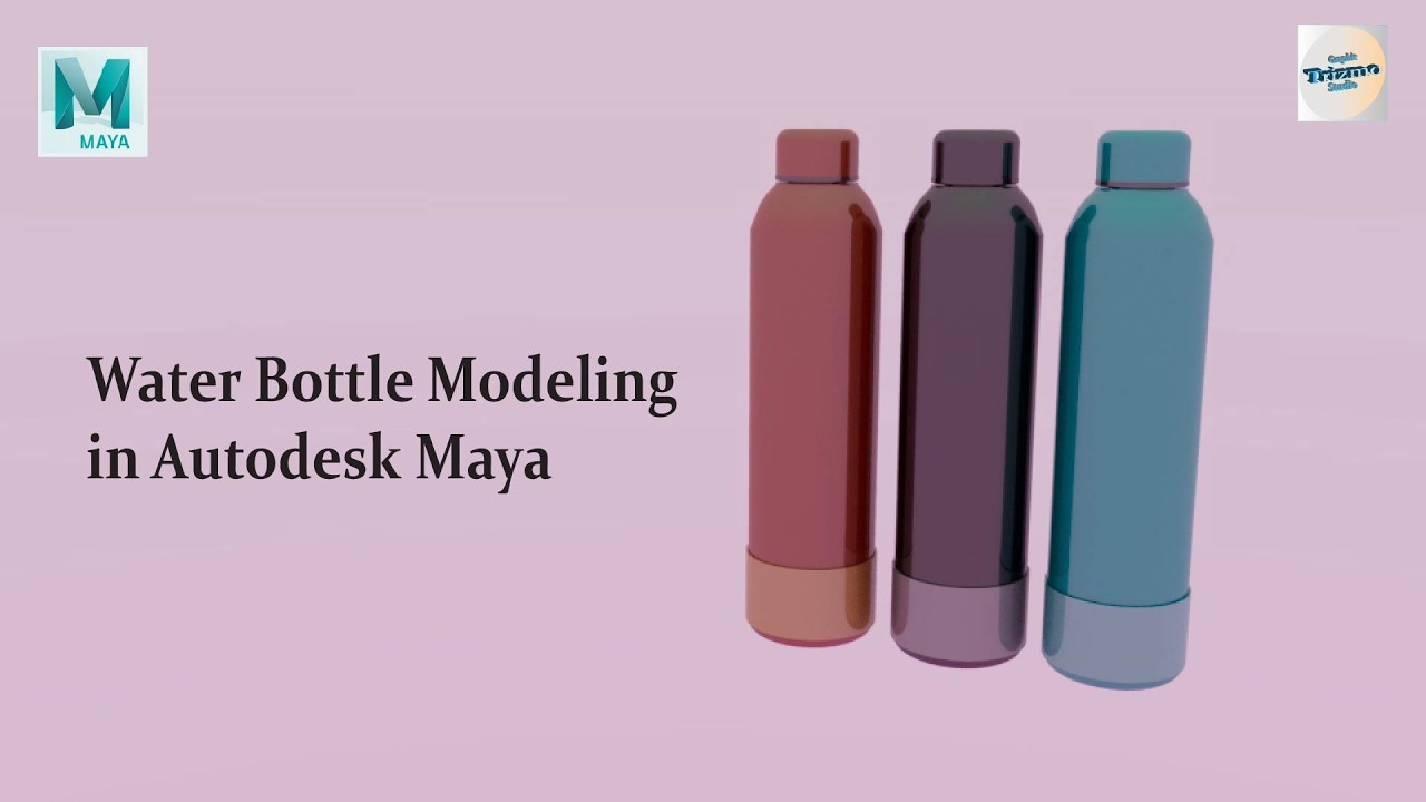 Water Bottle 3D Model | Autodesk Maya #WaterBottle#ProductModeling#AutodeskMaya#Maya3D