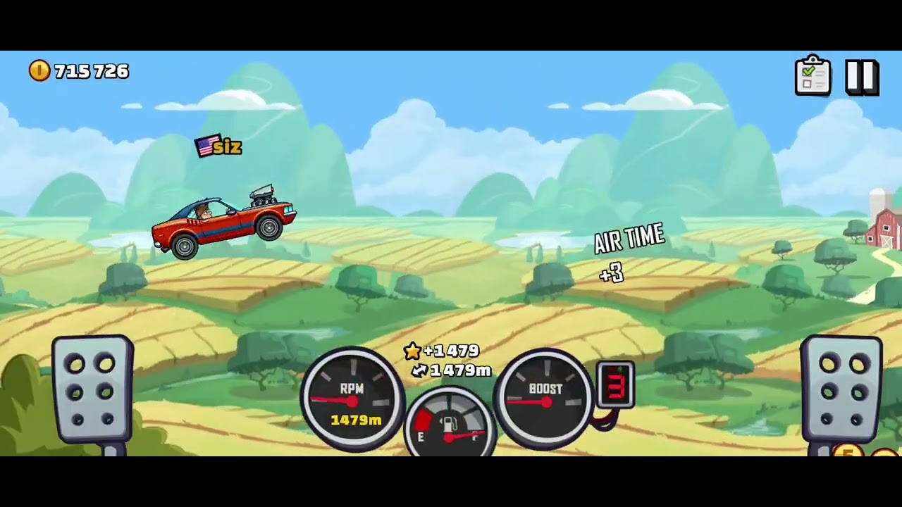 Playing Hill Climb Racing 2 game with Muscle Car (unlocking and gameplay of Muscle Car )🎮