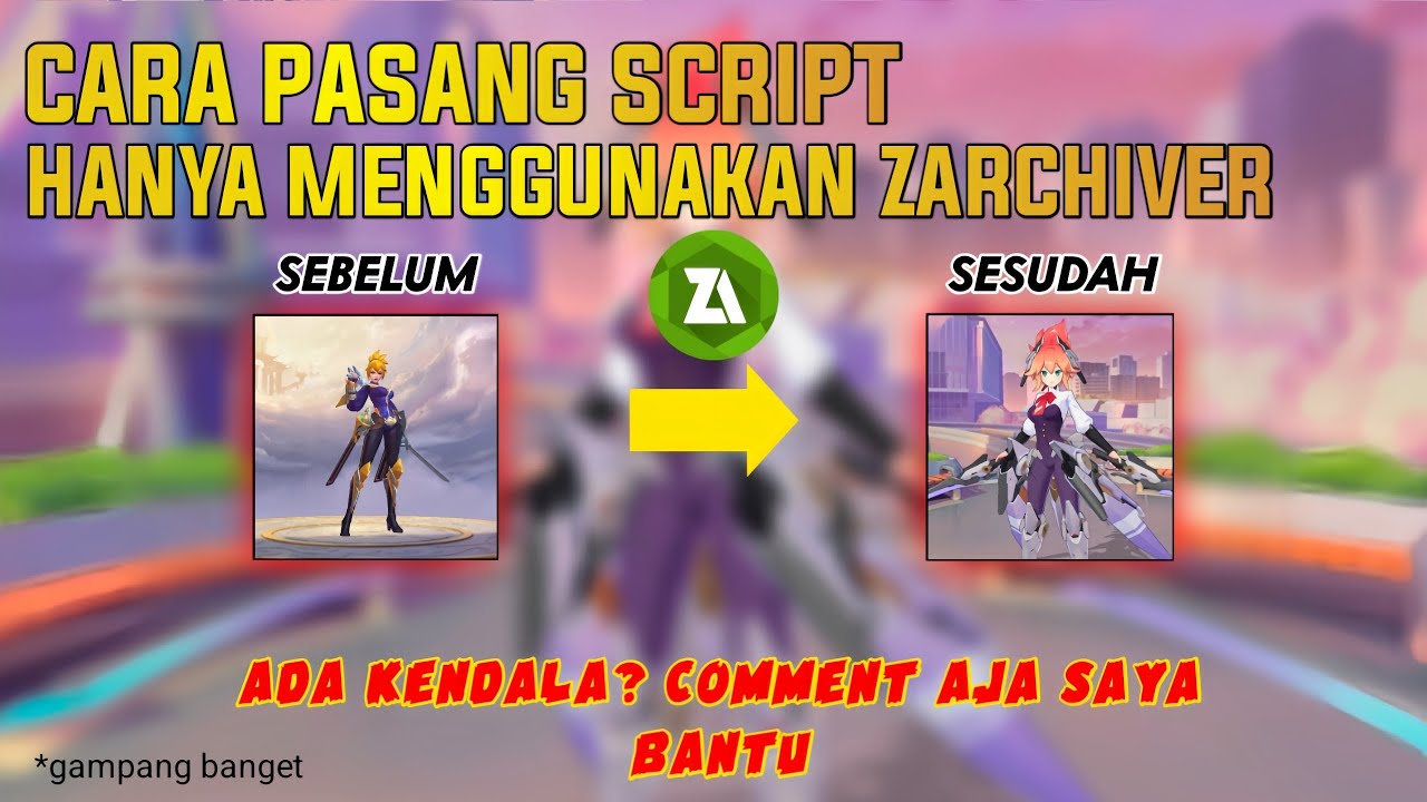 Cara Pasang Script Mobile Legends Menggunakan Zarchiver | Gampang banget coy!! 