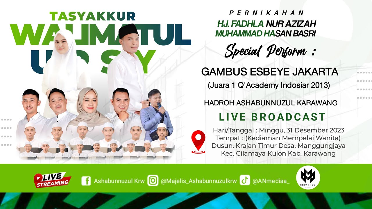 LIVE | GAMBUS ESBEYE | RESEFSI PERNIKAHAN | HJ. FADHLA & MUHAMMAD  HASAN BASRI | 31-12-2023