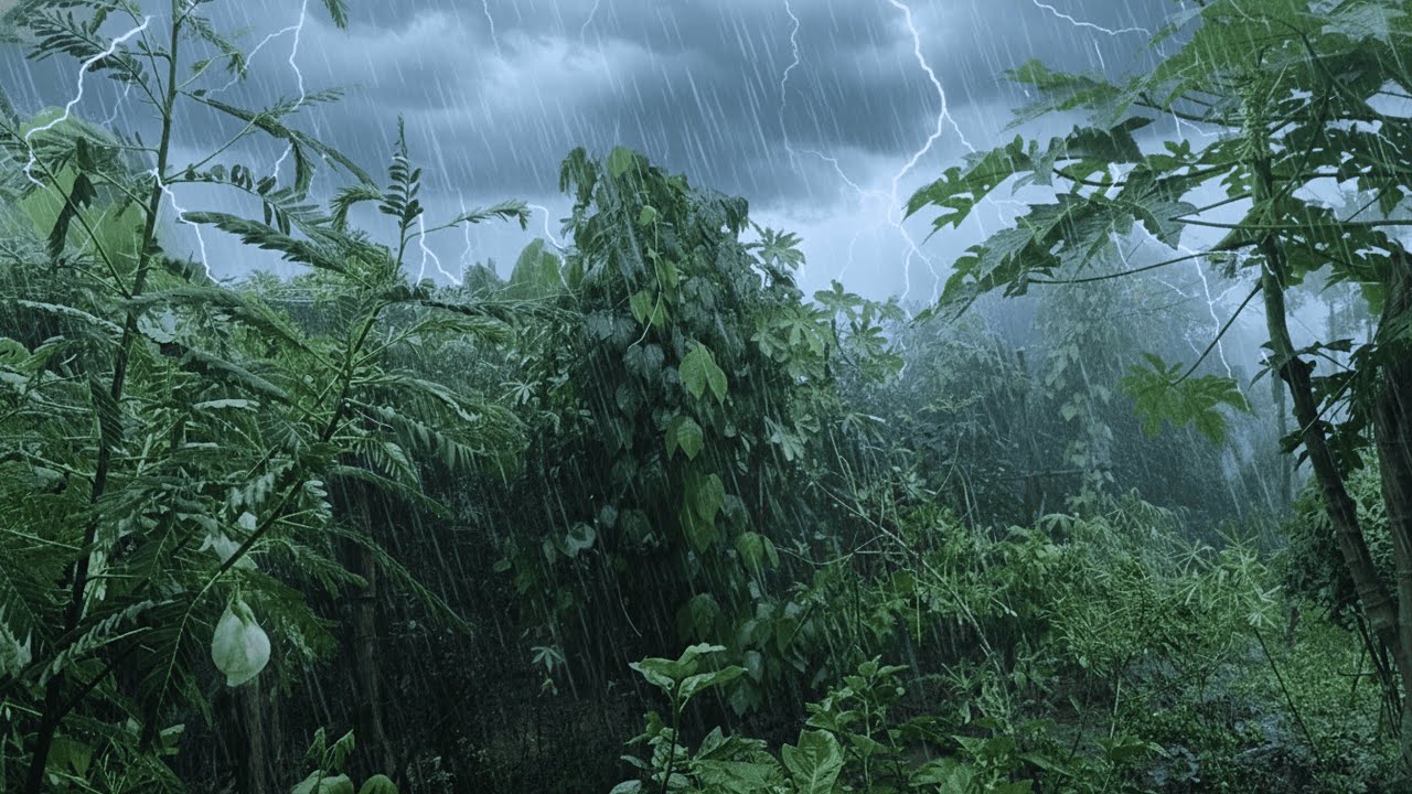 Heavy Rain & Distant Thunder ASMR 🌧️ Relieve Anxiety, Stress & Sleep Better