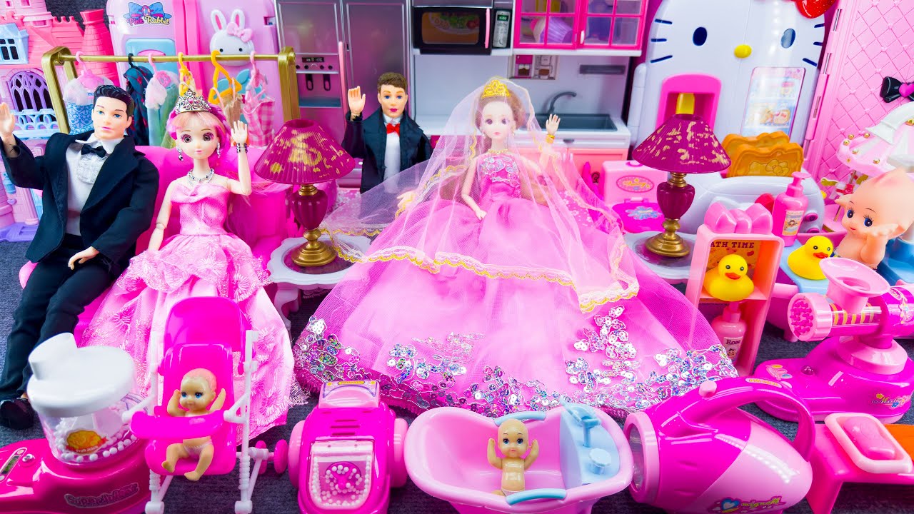 20 Minutes Satisfying With Unboxing Barbie Princess Wardrobe & Wedding Collection Toys Review｜ASMR