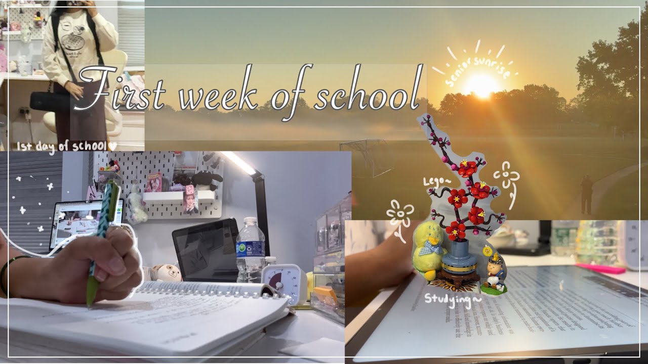 First week of senior year!📓 High school study vlog 📚