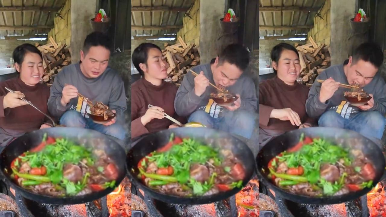 Chồng tôi đi làm nhiều nên tôi đã nấu cho anh ấy một bữa ăn ngon.