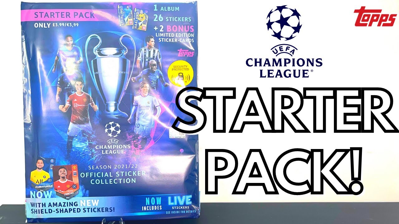 NEW CHAMPIONS LEAGUE STICKERS! | TOPPS UEFA CHAMPIONS LEAGUE 2021/2022 STICKER STARTER PACK OPENING!