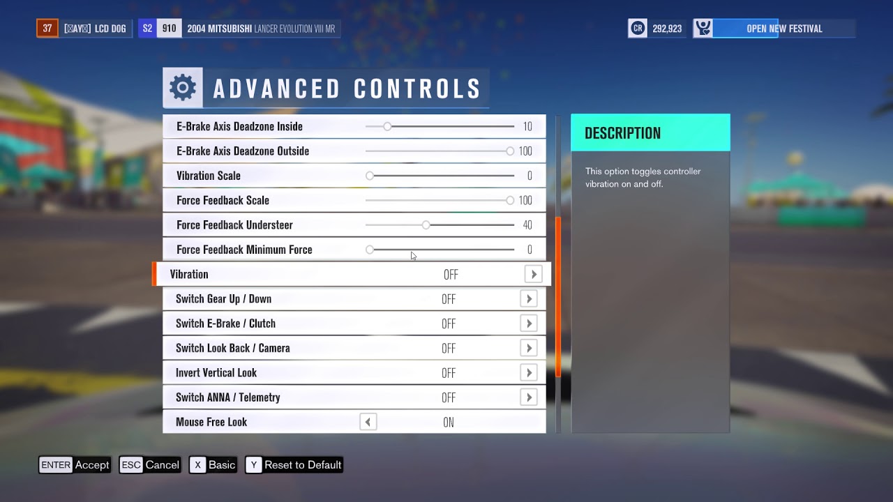 Forza Horizon 3 wheel settings