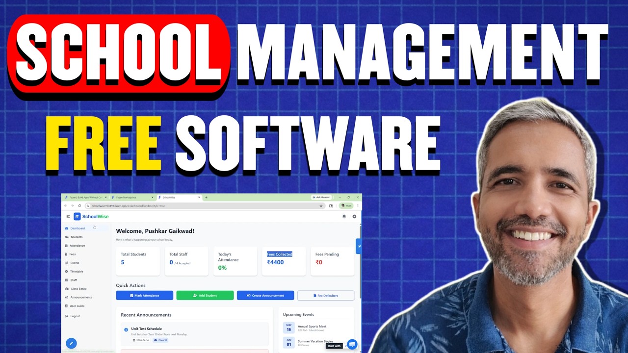 FREE School Management Software in India 2026 | Build Your Own School ERP
