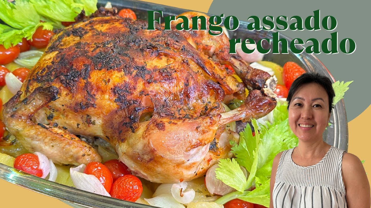 FRANGO ASSADO RECHEADO | Perfeito para a Ceia de Natal, suculento e fácil de preparar