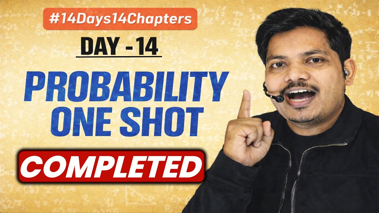 Class 10th Probability One Shot🔥| Chapter 14  |  #live #14days14chapters #shobhitnirwan
