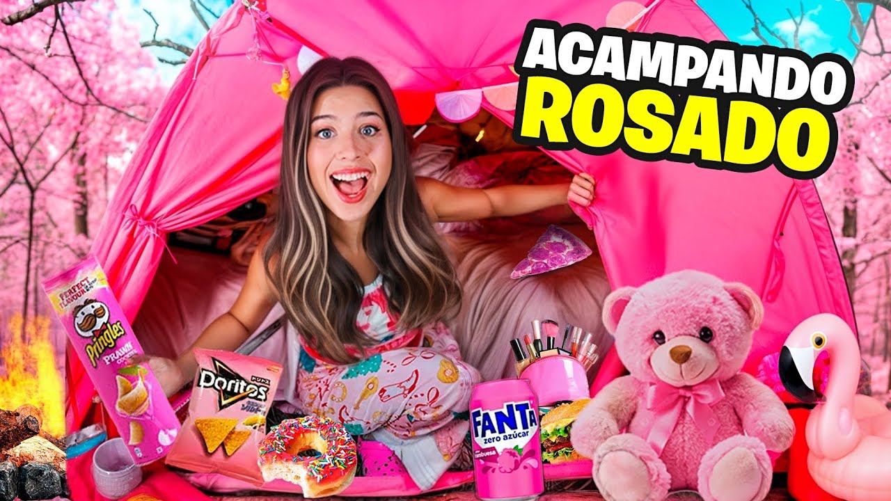 ACAMPANDO SOLO DE COLOR ROSA POR 24 HORAS