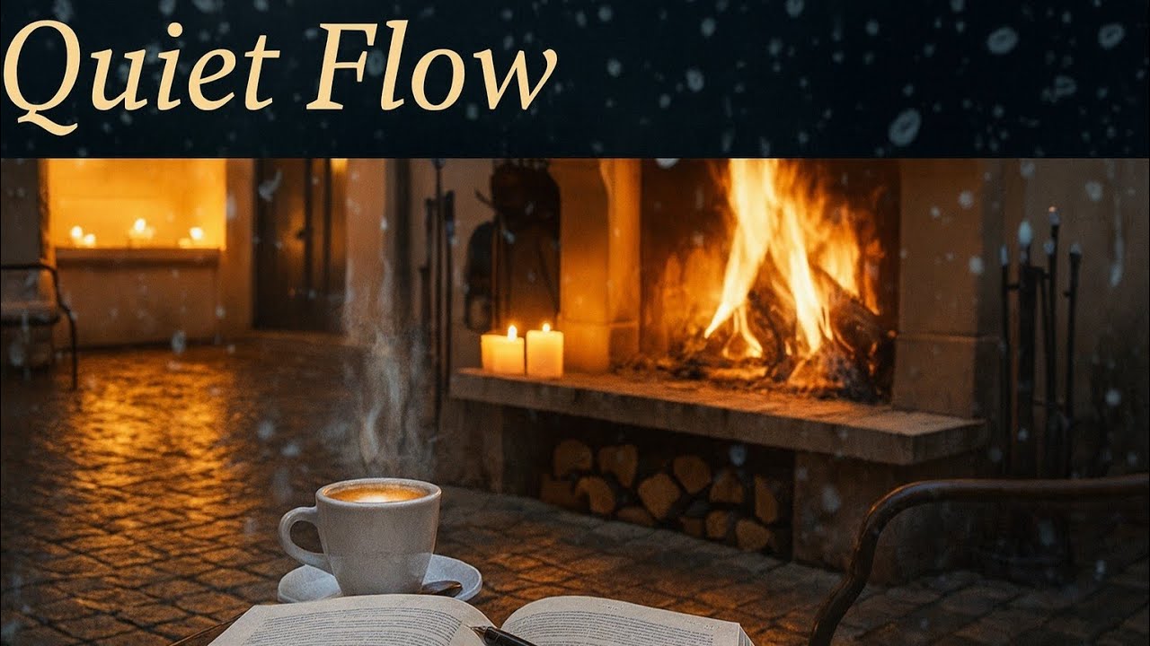 Rainy Night Journaling Cozy Fireplace Ambience