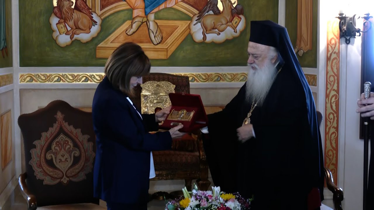 Στην Παναγία Σουμελά, στην Καστανιά Ημαθίας, η Κατερίνα Σακελλαροπούλου