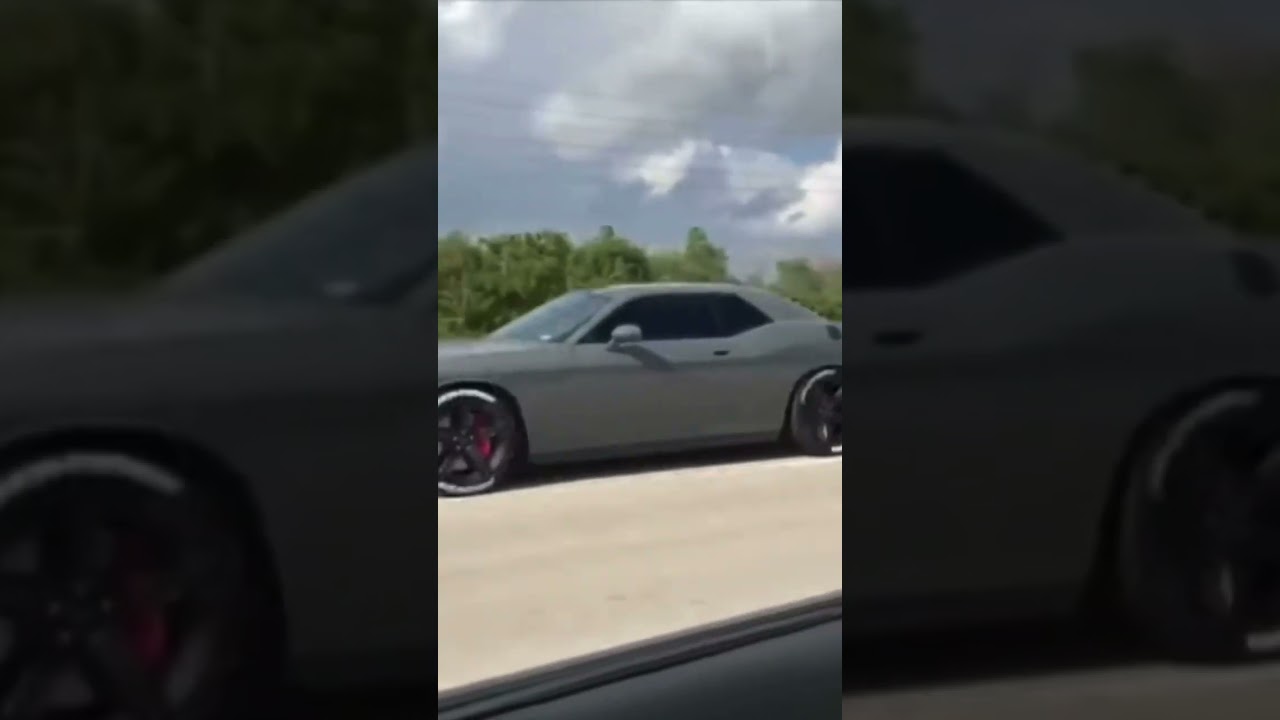 Dodge Challenger fly by #viral