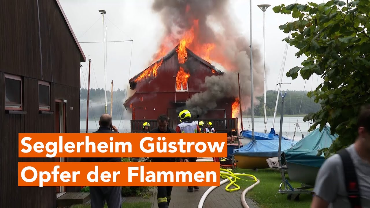 Feuer-Drama am Inselsee – Seglerheim in Güstrow vollständig zerstört