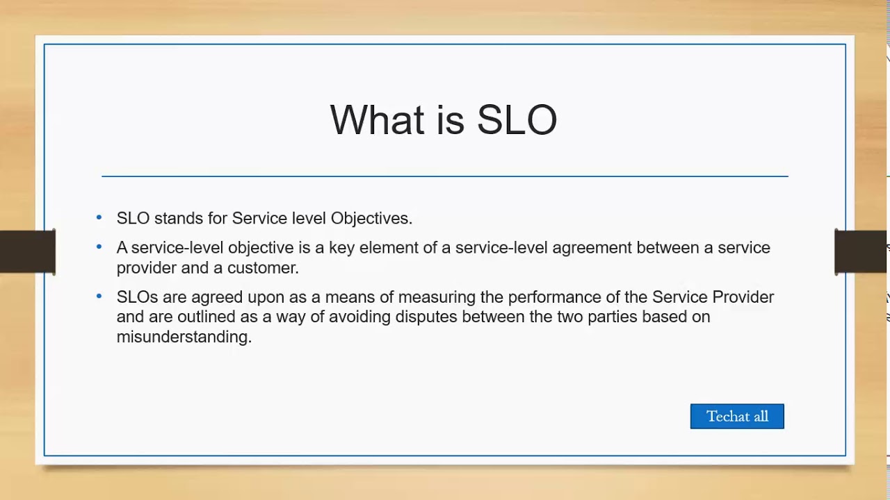 What is SLO |Service level Operation |