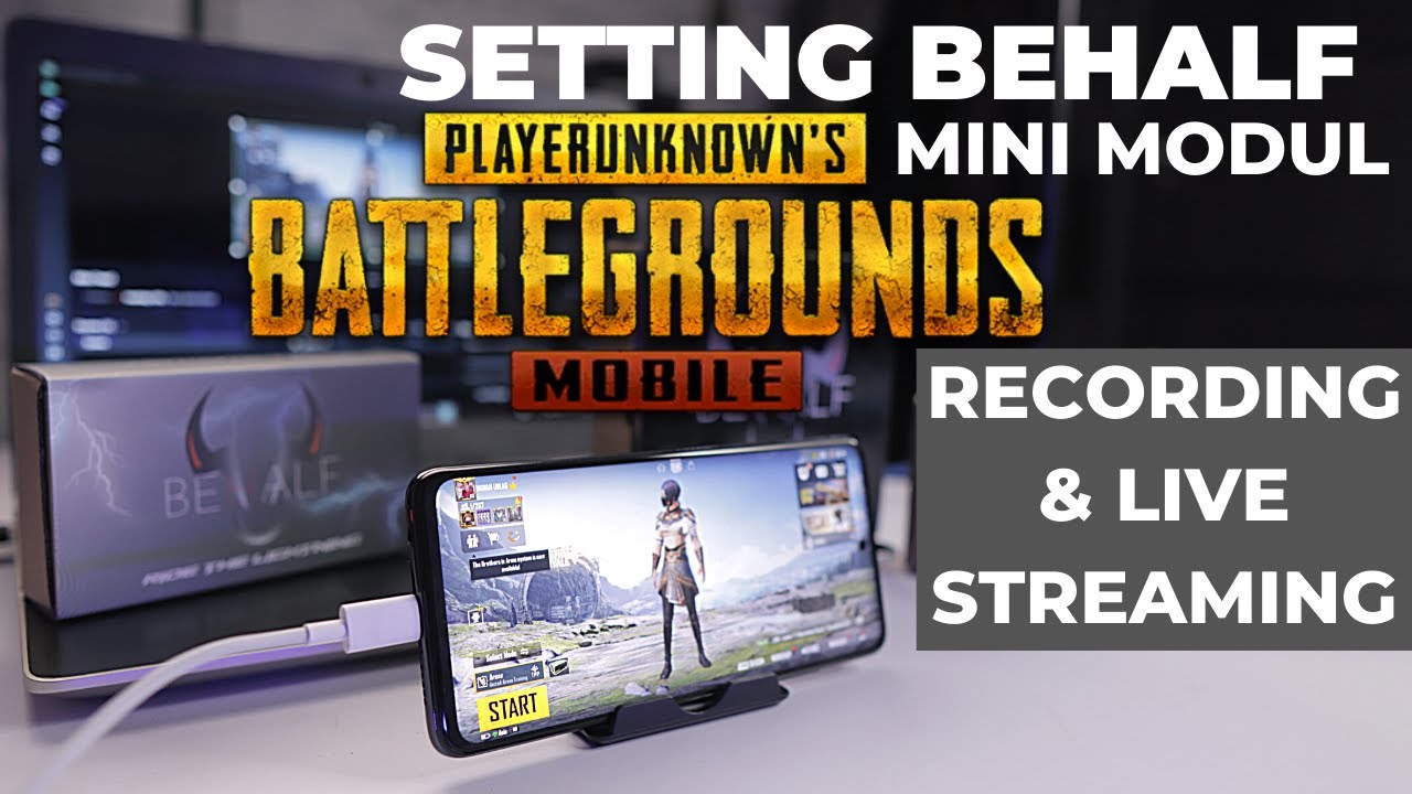 TUTORIAL SETTING BEHALF BLACK MODUL / MINI MODUL UNTUK GAME PUBG MOBILE DI ANDROID LIVE STREAMING