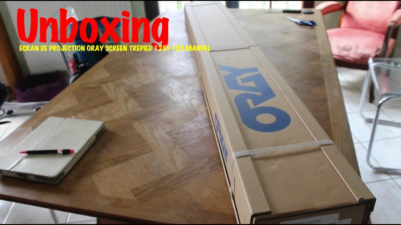 Unboxing Ecran de Projection ORAY SCREEN Trépied 125*125 Manuel