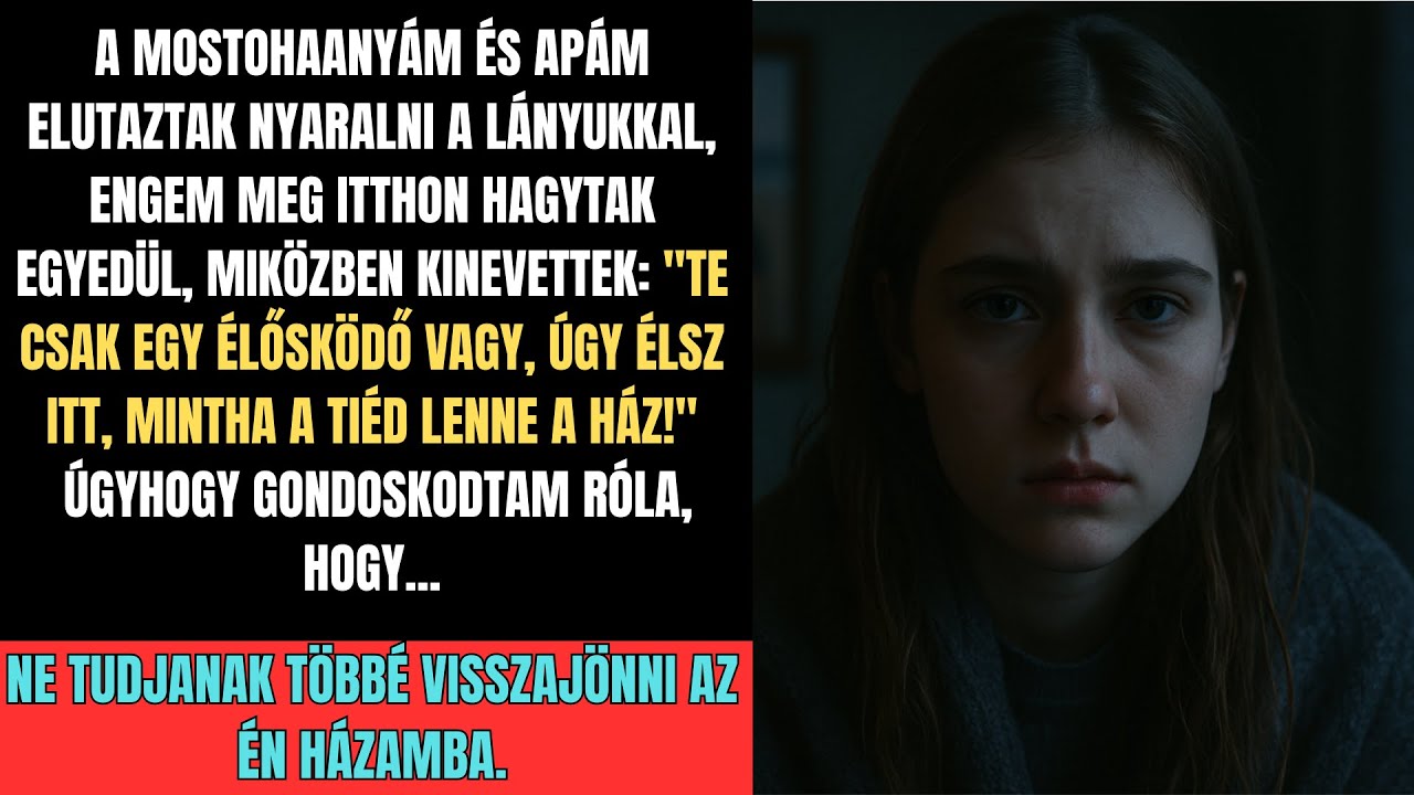 Apám és a mostohaanyám elutaztak a lányukkal, engem itthon hagytak. Gondoskodtam róla, hogy ne...