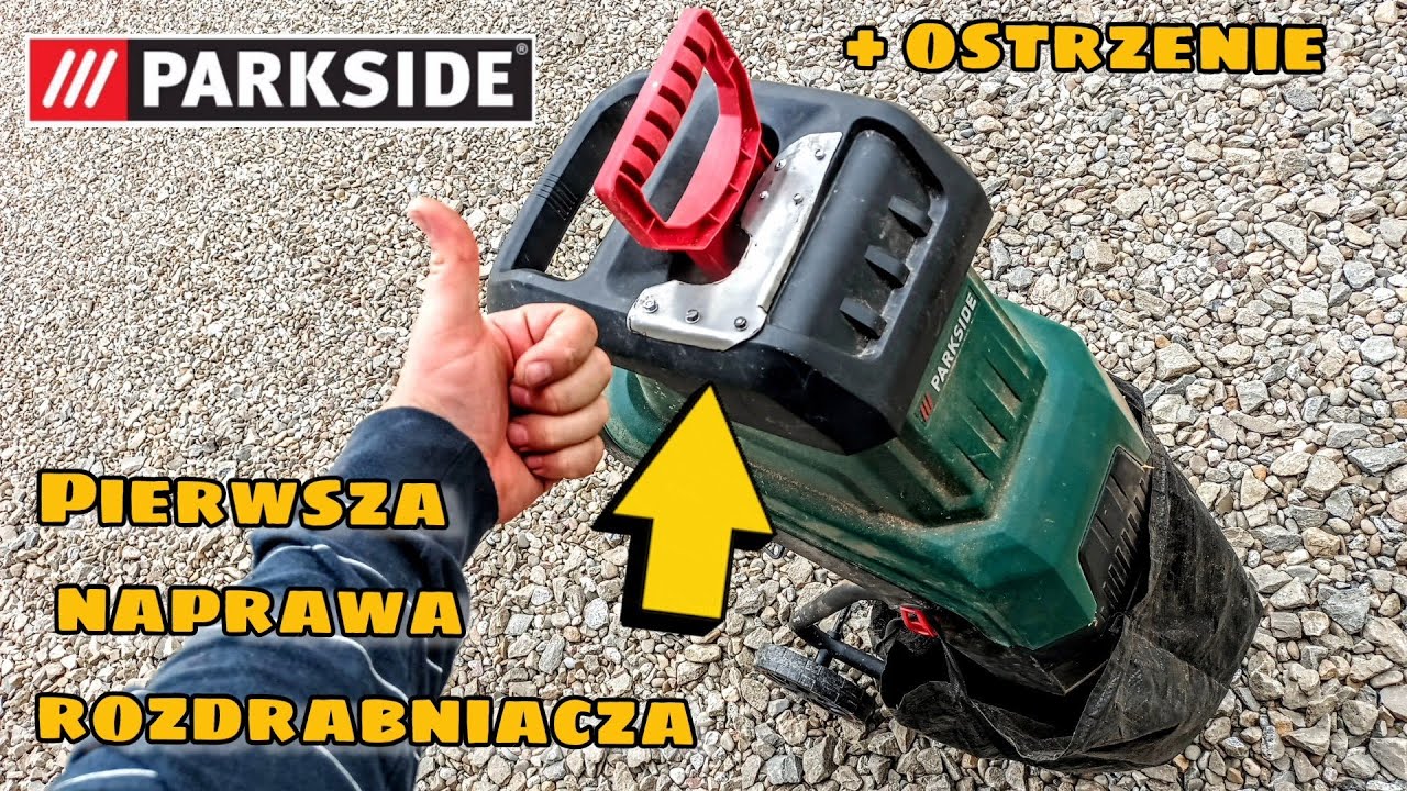 Naprawa rozdrabniacza gałęzi Parkside PMH 2400 + bardzo ważne ostrzenie noży #motoQba #parkside