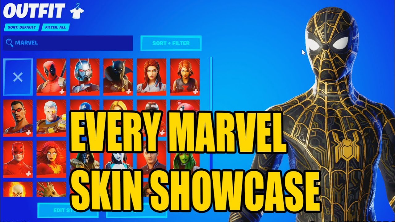 EVERY MARVEL SKIN SHOWCASE in Fortnite