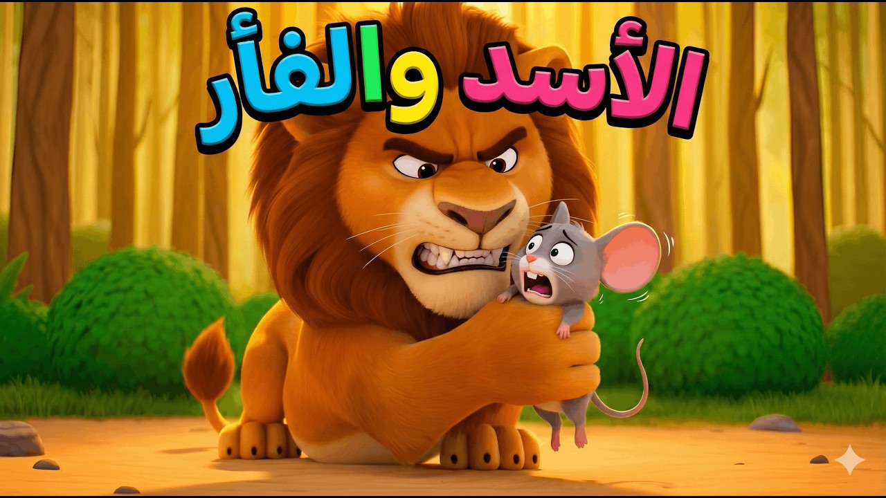 قصة الأسد والفأر | قصص قبل النوم | حكايات أطفال