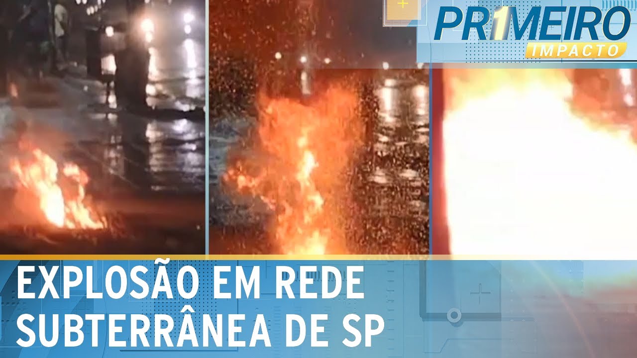Tubulação de rede elétrica explode em avenida no centro de SP | Primeiro Impacto (11/10/24)