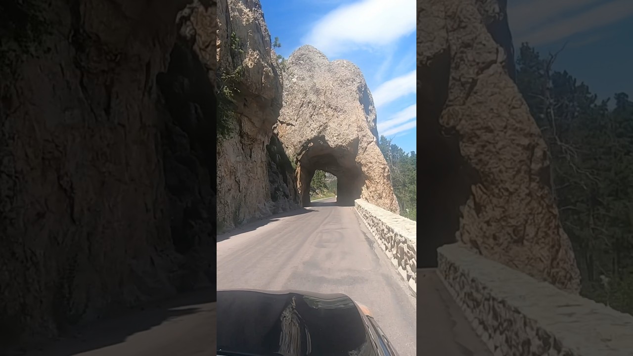 Cool tunnel in South Dakota! (Hood Tunnel in Custer State Park). #travel #blackhills