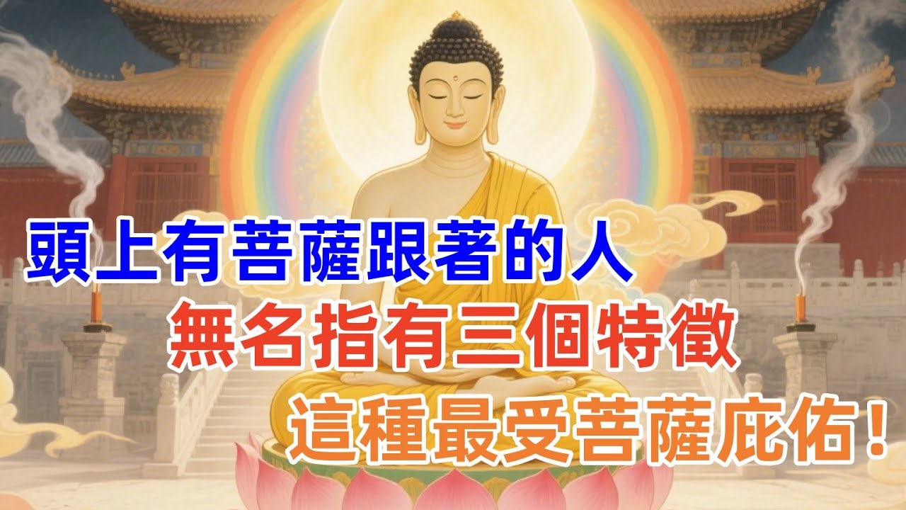 頭上有菩薩跟著的人，無名指有三個特徵，這種最受菩薩庇佑！
