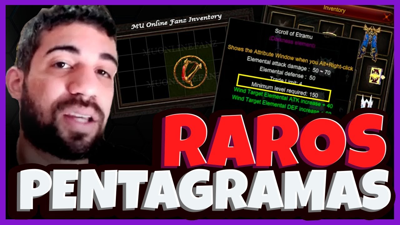 #03 [Mu Global] TUDO SOBRE PENTAGRAMAS RAROS   ATRIBUTOS ESPECIAIS E DROP
