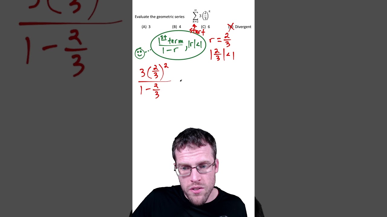 Finding the Sum of an Infinite Geometric Series - the EASY way!