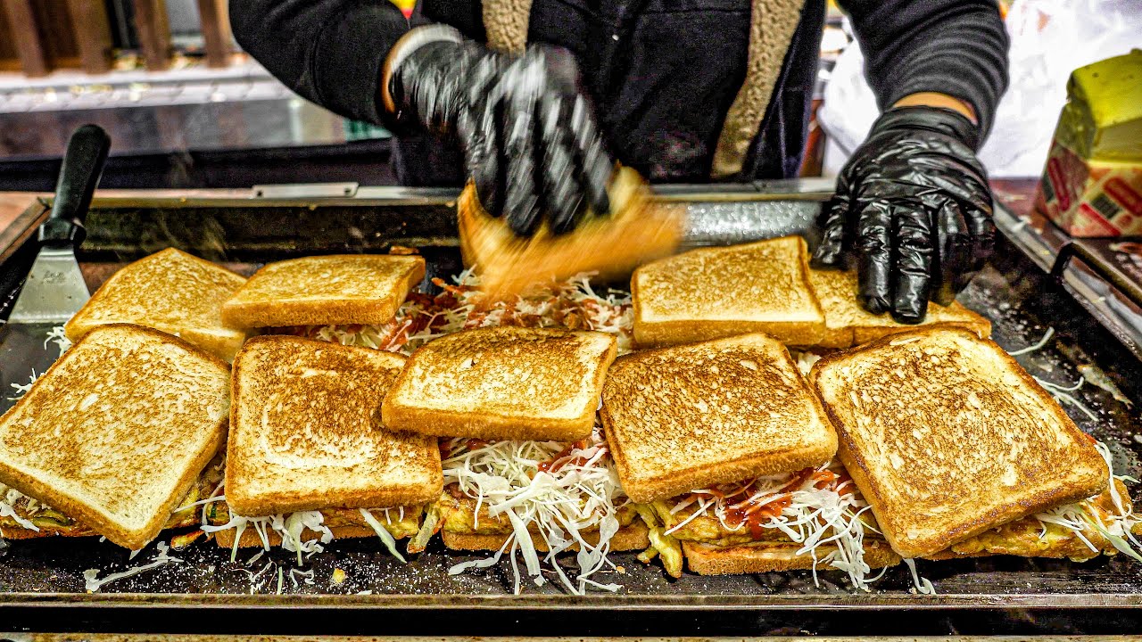 Открывается только в течение 3 часов в день, Myeongdong street toast мастер! Торговый грузовик