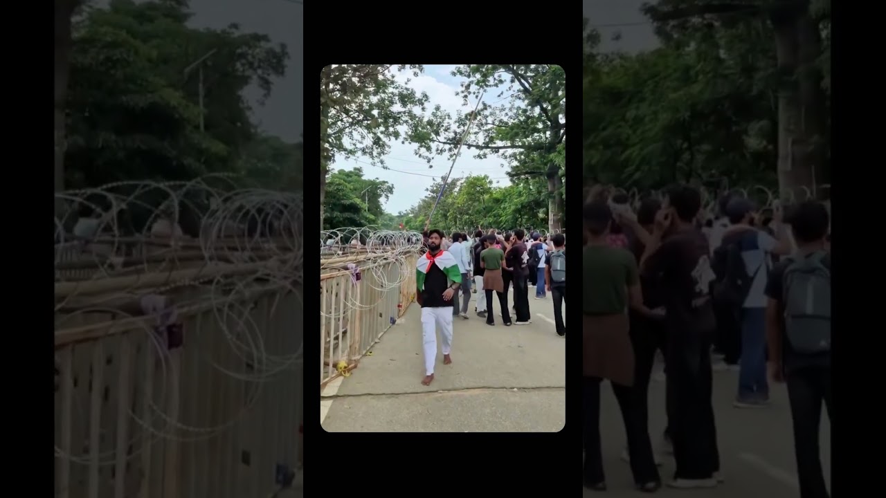 Man Claims Protesters Cross Barricades as Police Exercise Restraint at Site