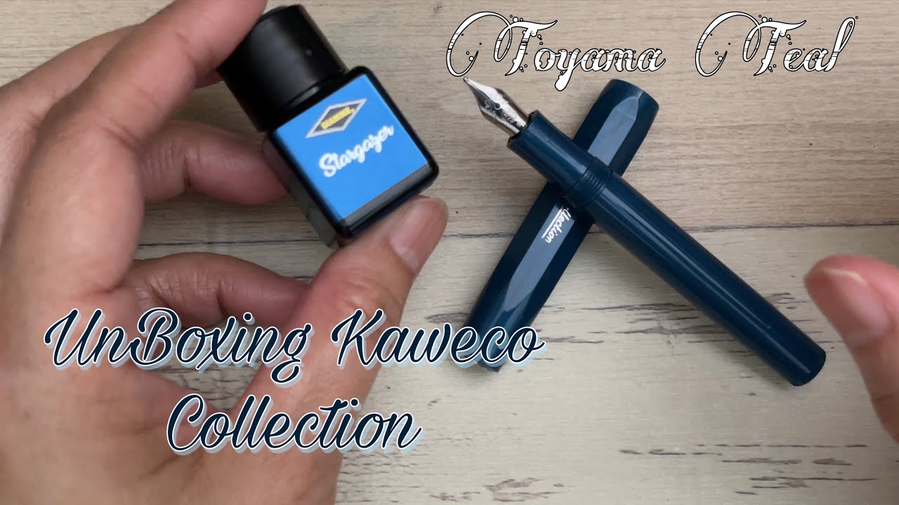 UNBOXING 2023 KAWECO COLLECTION TOYAMA TEAL - B nib | Diamine Stargazer Ink | Writing Test | REVIEW