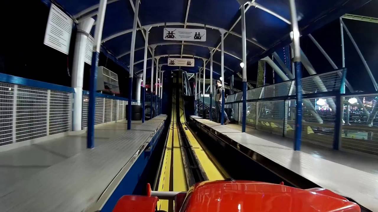Achterbahn Looping Nachtfahrt Teststrecke Hamburger Dom 2016