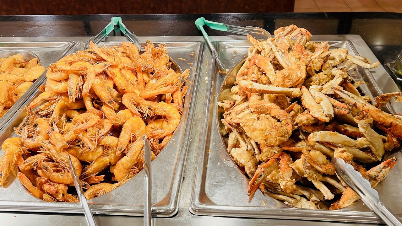 WOW! ALL YOU CAN EAT CRAB SEAFOOD & SUSHI BUFFET @ World Gourmet Buffet In Fremont SF Bay Area!