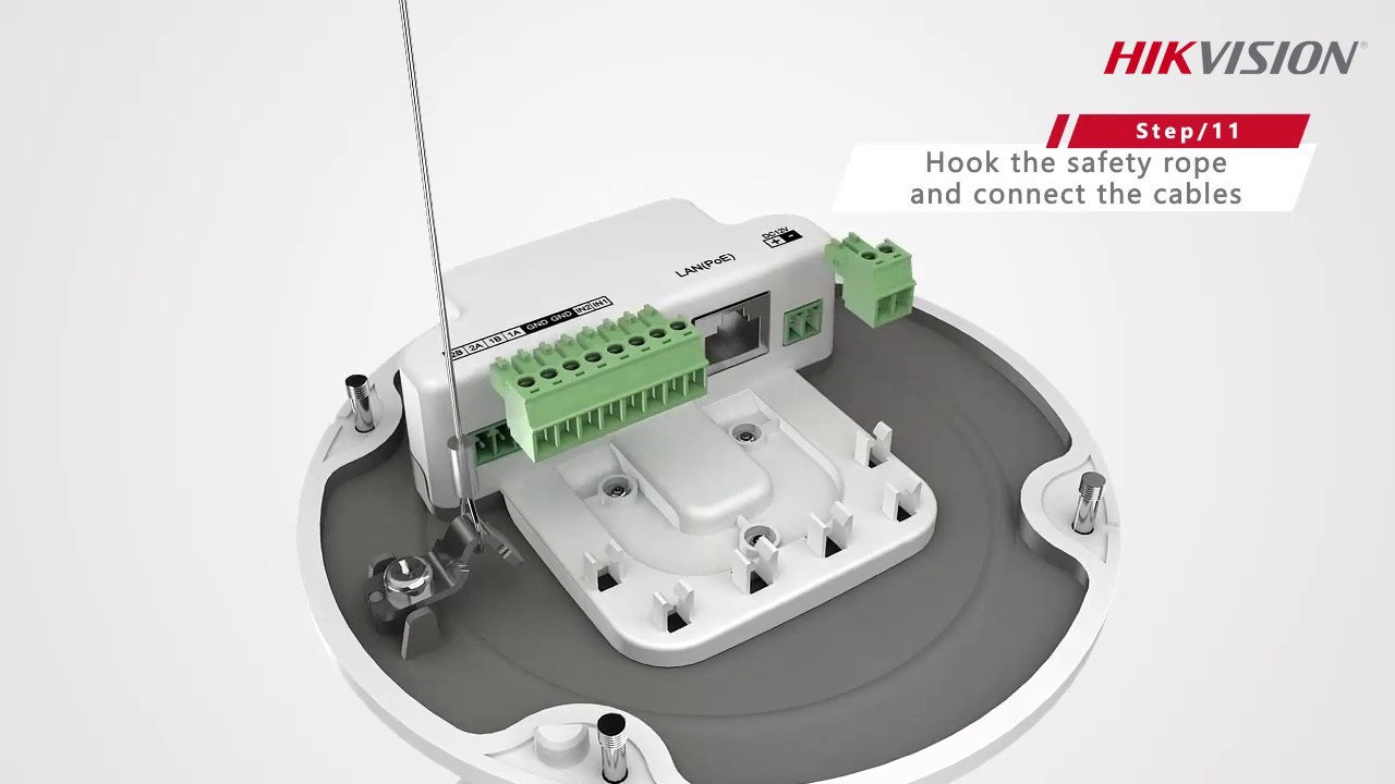 Installing 5A Bullet Camera – Ceiling Mounting -- Hikvision 5 Line Network Camera