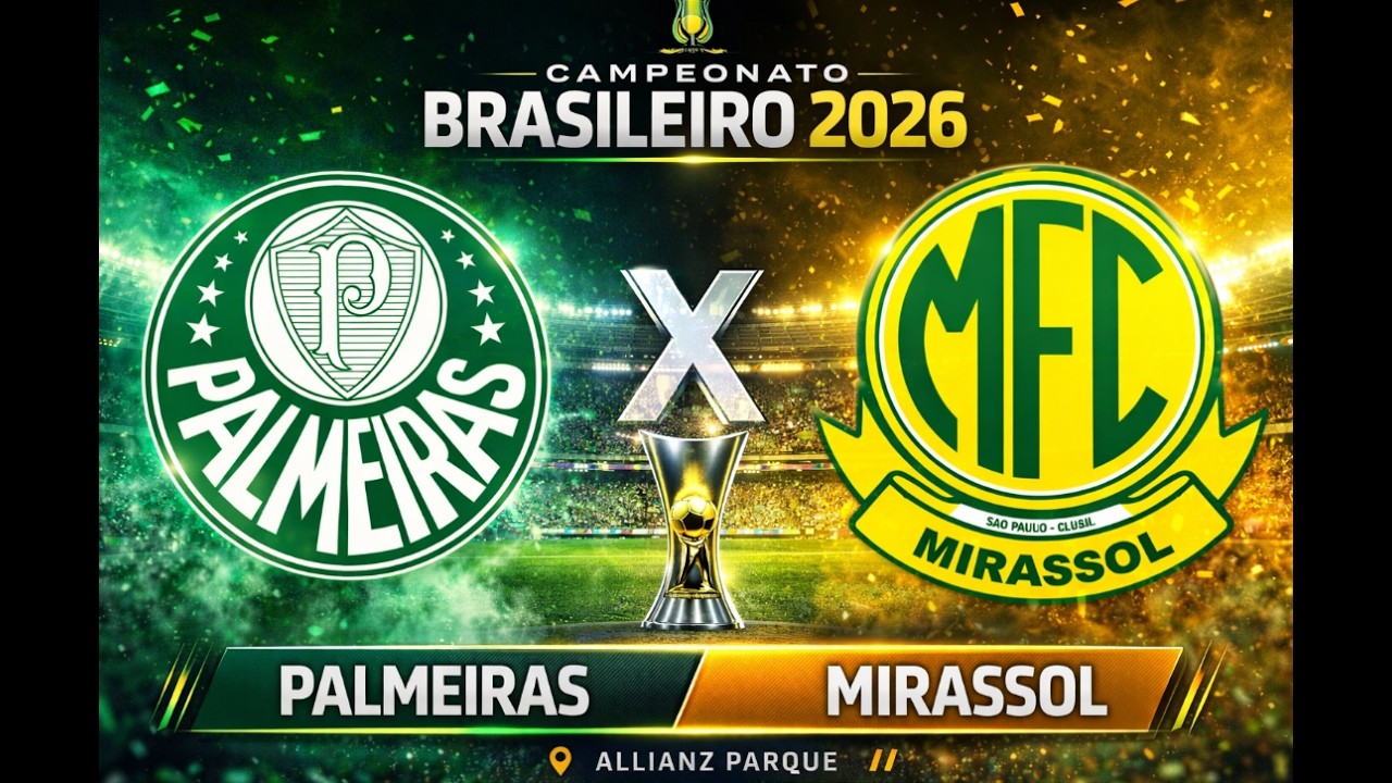 PALMEIRAS X MIRASSOL - CAMPEONATO BRASILEIRO 2026